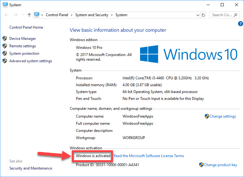 Does the serial key determine if its windows 10 home or product